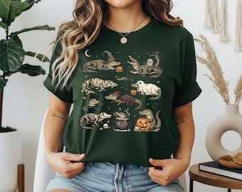 Spooky Alligator T Shirt, Retro Gator Watercolor Tee, Wildlife Lover Gift
