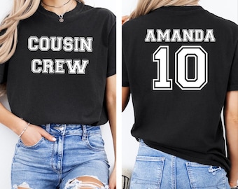 Cousin Crew T Shirt, Custom Name Family Tee, Matching Cousin Shirts, Sport Team Family Shirt, Game Day Gift