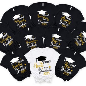 Senior 2025 Family Matching Tee, Customized Family Graduation T-Shirt, Personalized Class of 2025 Family Graduation Shirt, Class Of 2025 tee