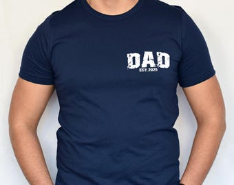 Custom Dad Shirt, Christmas Gift For Dad, New Dad Shirt, Custom Dad Est Shirt, Gift for Grandpa, Cute Fathers Day Gift