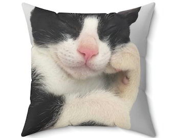 Your Pet on a Pillowcase - Personalized Pet Throw Pillowcase - Faux Suede Square Pillowcase for Throw Pillow