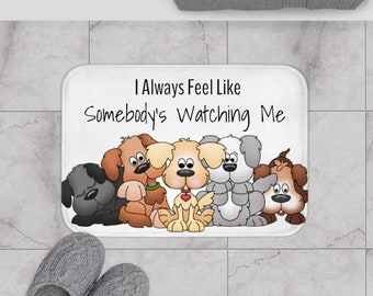Dogs Watching Bath Mat