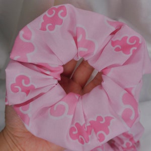 Pink Anime Clouds Scrunchie