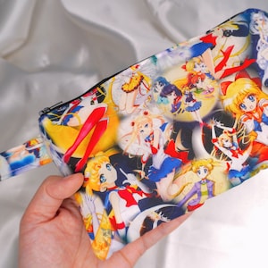 Handmade sailor M character anime zipper pouch
