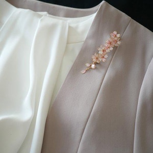 Weeping cherry blossom brooch