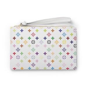 All White designer Clutch Bag