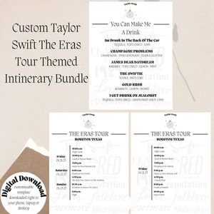 ANPASSBARE Taylor Swift The Eras Tour Weekend Event Bundle