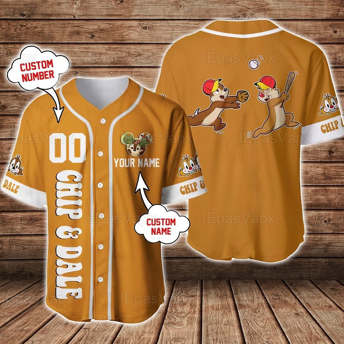 Discover Chip And Dale Happy Halloween Personnalisé Baseball Jersey