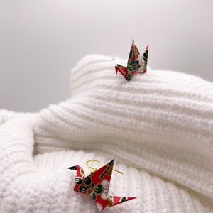 Origami Earrings Paper Crane Earrings