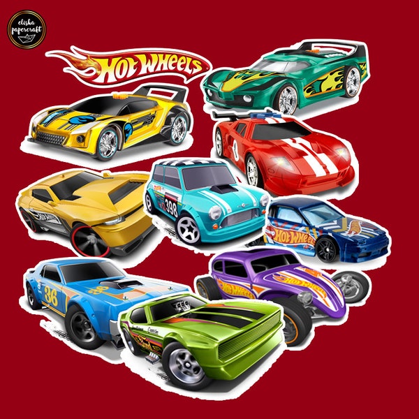 Hot Wheels Sticker Template Digital Print | Printable | png | psd