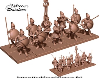 Carthaginian Heavy Spearmen Set of 10 | Eskice Miniature | Miniature | Wargaming | 28mm | Carthage
