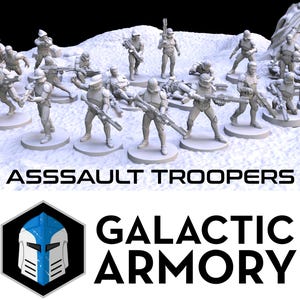 Assault Troopers - Set of 20 | Galactic Armory | Miniature | Legion | Sci-Fi | 28mm | Hero Scale