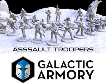 Assault Troopers: set van 20 | Galactische arsenaal | Miniatuur | Legioen | Sciencefiction | 28 mm | Heldenschaal