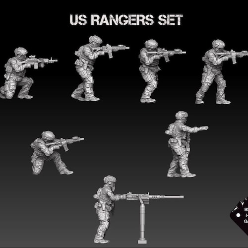 Navy Seals Devgru V2 - 3D Printed Minifigures for Modern Tabletop