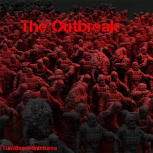 The Outbreak Modern Zombie Set of 8 | TurnBase Miniatures | Miniature | Wargaming | 28mm | Modern