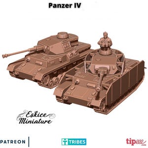 Panzer IV | Eskice Miniature | Miniature | Wargaming | 28Mm | World War 2 | Wwii | Germany
