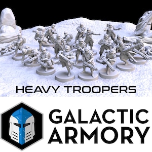 Heavy Troopers - Set of 20 | Galactic Armory | Miniature | Legion | Sci-Fi | 28mm | Hero Scale