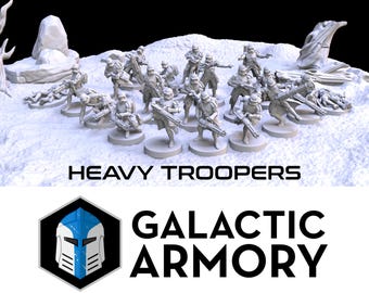 Heavy Troopers: set van 20 | Galactische arsenaal | Miniatuur | Legioen | Sciencefiction | 28 mm | Heldenschaal