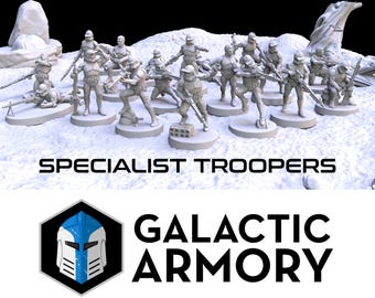 Specialist Troopers - Set van 20 | Galactische arsenaal | Miniatuur | Legioen | Sciencefiction | 28 mm | Heldenschaal