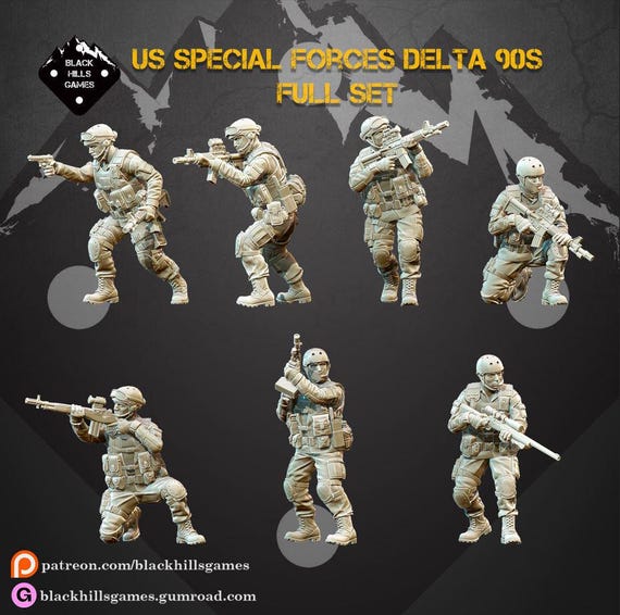 ミリタリー US Military75th Delta Special Force 1/12 US Military75th Delta Special Force 1/12