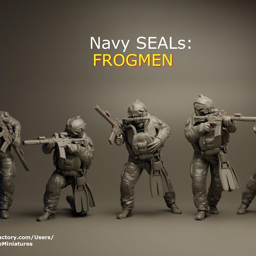 Navy Seals - Frogmen | Turnbase Miniatures | Miniature | Wargaming