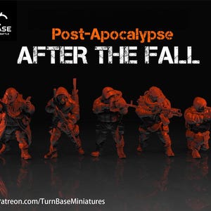 Post-Apocalypse - After The Fall - Military Set of 5 | TurnBase Miniatures | Miniature | Wargaming | 28mm | Modern