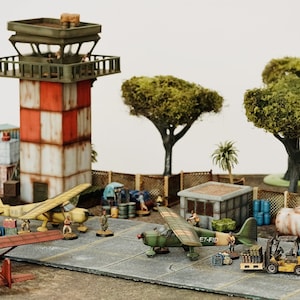 Jungle-luchthaven | Moderne Miniaturen.eu | Miniatuur | Wargamen | 28 mm | Modern leger