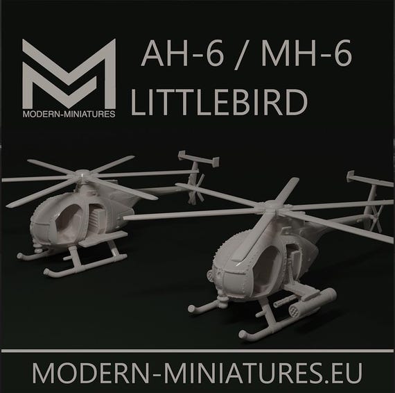 Ah-6|mh-6 Little Bird Scout|attack Helicopter | Modern Miniatures