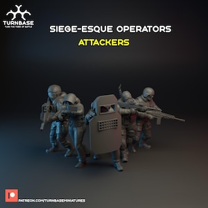 Siege-Esque Operators Attackers|Defenders Sets of 5 | TurnBase Miniatures | Miniature | Wargaming | Modern