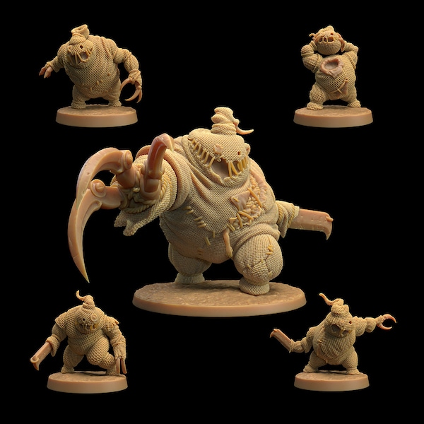 Burlap Minions and Burlap Monstrosity  | The Dragon Trappers Lodge | Miniature | Fantasy