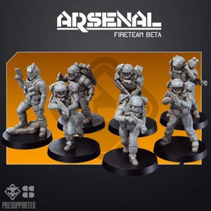 Fireteam Beta - Set of 7 | Skullforge Studios | Arsenal | Miniature | Wargaming | 28mm | 32mm