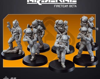 Fireteam Beta - Set of 7 | Skullforge Studios | Arsenal | Miniature | Wargaming | 28mm | 32mm