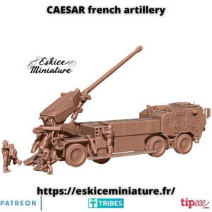 Caesar French Artillery | Eskice Miniature | Miniature | Wargaming | 28Mm | Modern | French Military