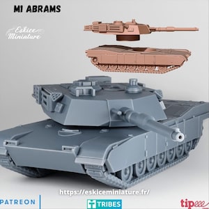 M1 Abrams Main Battle Tank | USA | Eskice Miniature | Miniature | Wargaming | 28mm | Modern