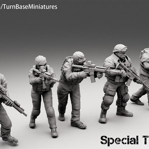 Sicarrio Special Cartel Task Force Set of 7 | TurnBase Miniatures | Miniature | Wargaming | 28mm | Modern