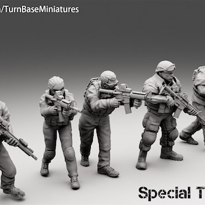 Sicarrio Special Cartel Task Force Set of 7 | TurnBase Miniatures | Miniature | Wargaming | 28mm | Modern