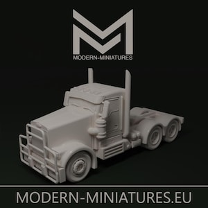 US Semi-Truck | Modern Cars | Modern Vehicles | Modern Miniatures.eu | Miniature | Wargaming | 28mm | Modern | Tractor Trailer