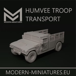 Humvee Transport Vehicle | Armored Add-on | Modern Miniatures.eu | Miniature | Wargaming | 28mm | Modern