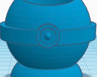 Pokeball planter. 3d file. drain hole
