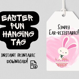 Printable Easter Gift Tag, Easter Basket Tag, Easter Treat Tag