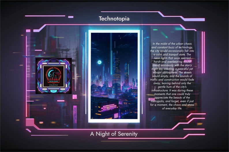 Poster Art Cyberpunk Digital Download Collectible technotopia Series ...