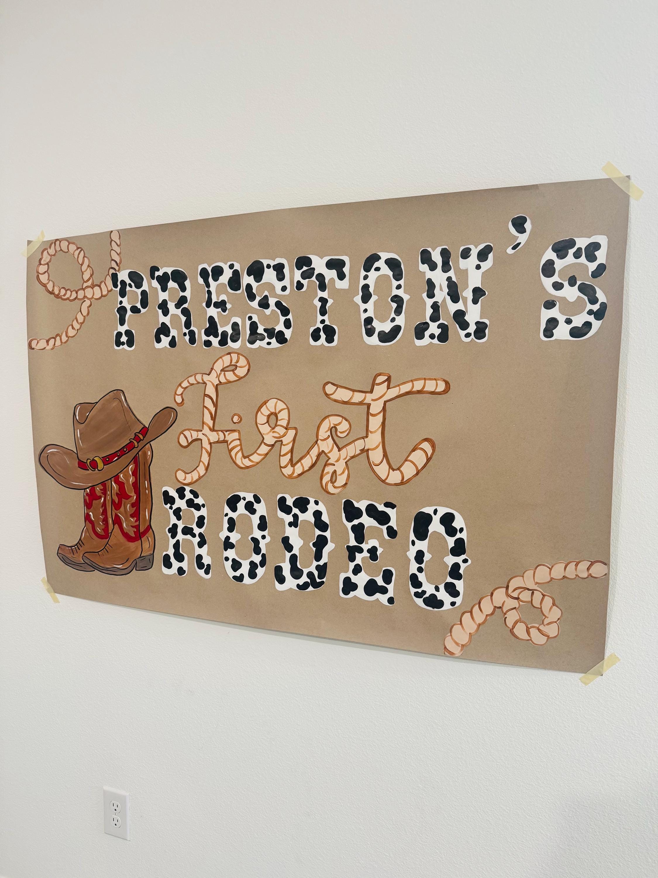 My First Rodeo Custom Banner - Etsy