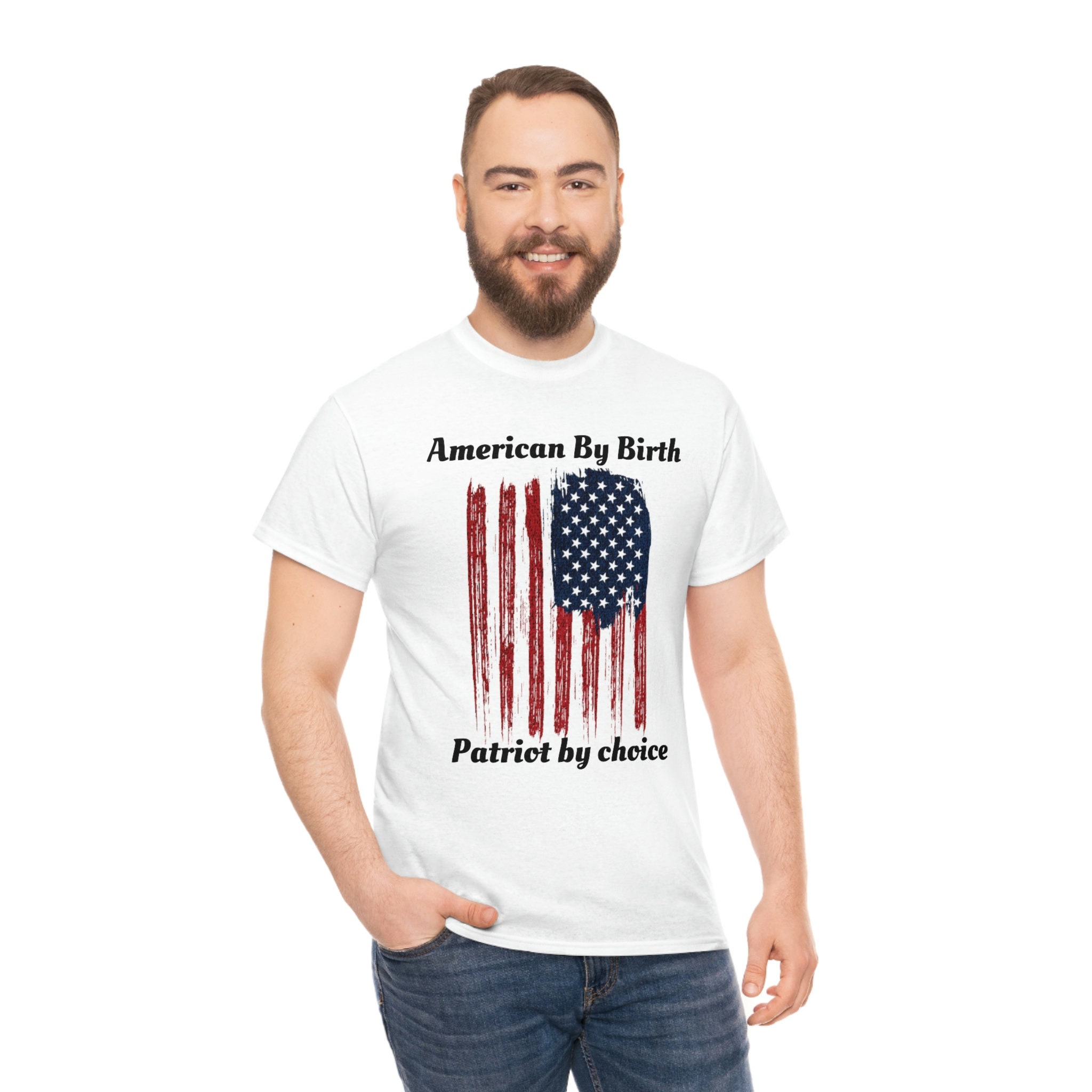 T Shirt, American by Choice, Patriotic - Etsy