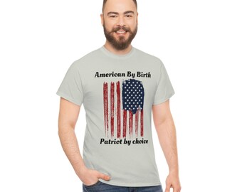 T Shirt, American by Choice, Patriotic - Etsy