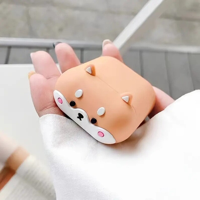 Cute Silicone Dog AirPod Case Airpods Pro, Airpods 3, Airpods 1, Airpods 2 Doge Kawaii Girl