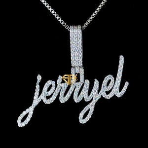 Colgante de letra cursiva con estilo de firma personalizado, colgante de una sola capa, collar pequeño con colgante de cualquier fuente cursiva para regalo de cumpleaños