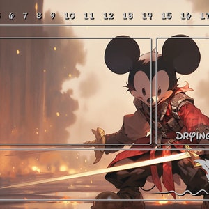 Lorcana Playmat Artwork - Markey Muizen Krijger! (Met/Zonder speelzones)