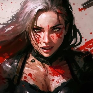 Laat geen getuigen achter (Alt1) - Aangepaste Playmat-illustraties van vlees en bloed (met/zonder zones)
