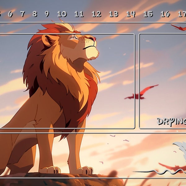 Lorcana Playmat Artwork - Symbole du Lion (avec/sans zones de jeu)