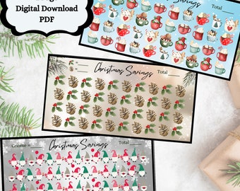 Christmas Savings Challenge, A6 Savings Challenge, Savings Challenge Printable, A6 Cute Savings, Fits A6, PDF